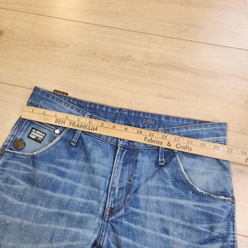 G-Star RAW Jeans Mens 32x30 Blue Med Wash Relaxed Tapered Denim Casual